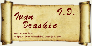 Ivan Draškić vizit kartica